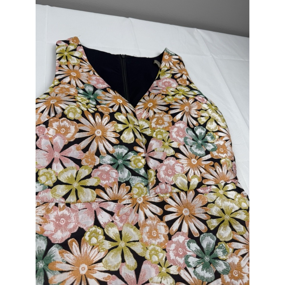 Banana Republic  Size 6 Dress Multicolor Floral Knee Length jacquard Flare